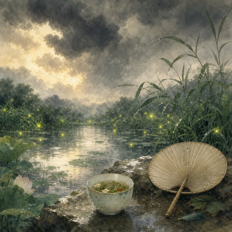 大暑节气插画