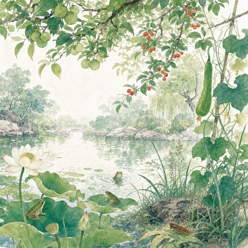 立夏节气插画