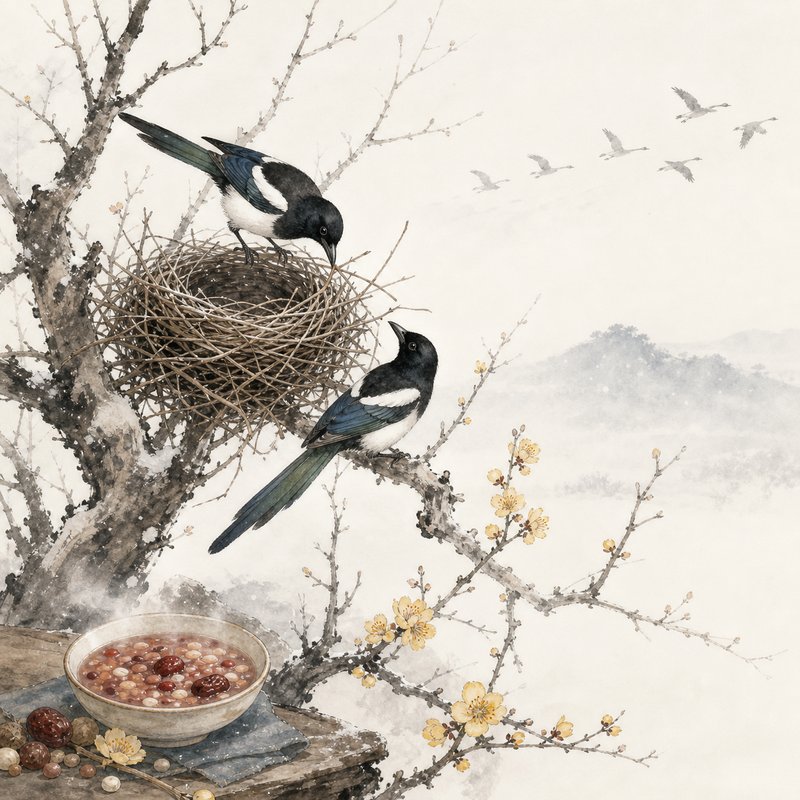小寒节气插画