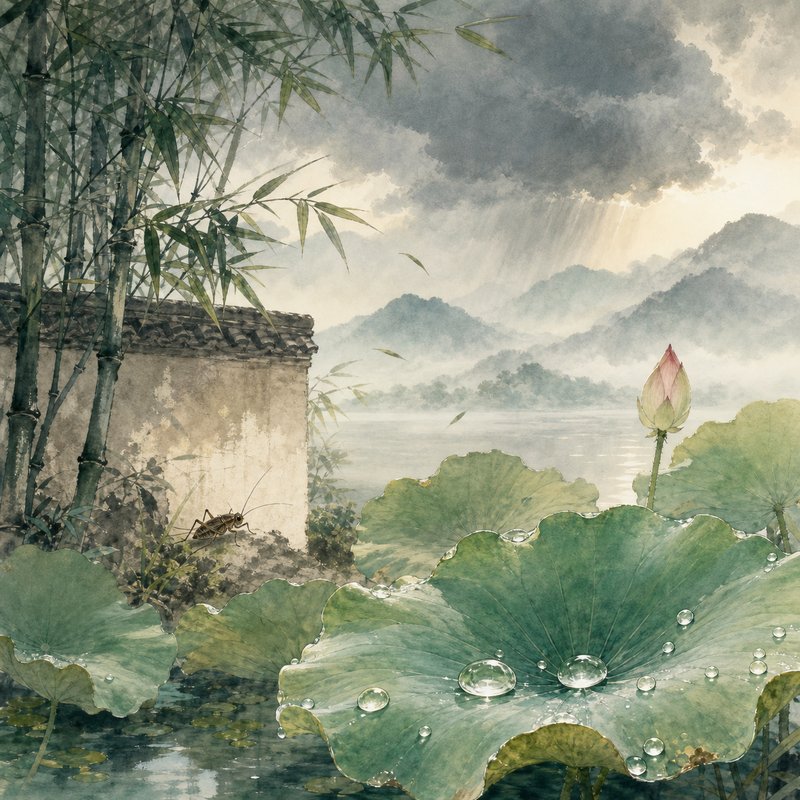 小暑节气插画