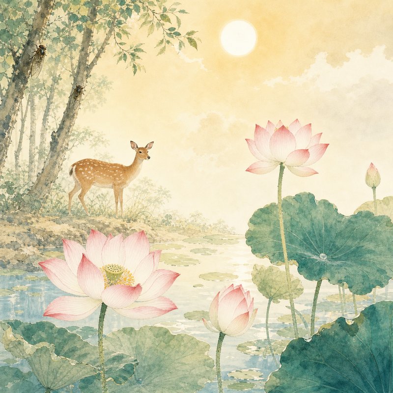 夏至节气插画